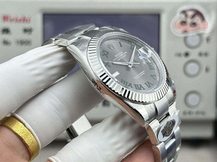 最高級ロレックススーパーコピー ROLEX デイトジャスト41 スレートローマ オイスター ステンレススチール グレー 2630182 ロレックス 時計 安い順 - 画像 (5)