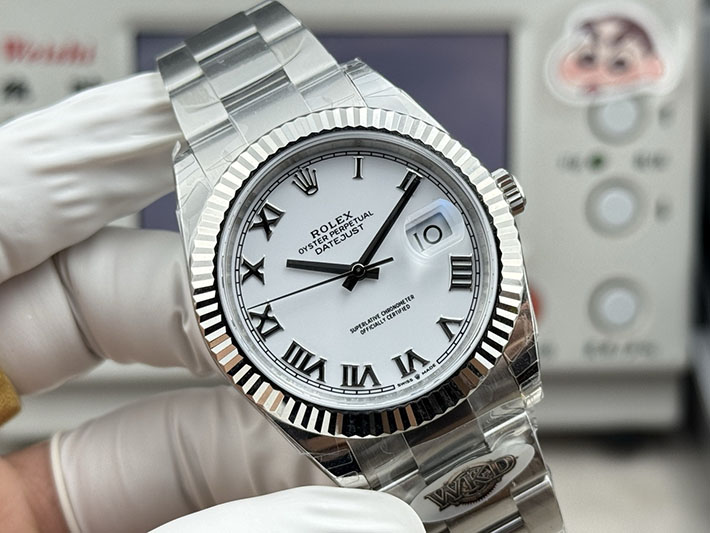 最高級ロレックススーパーコピー ROLEX デイトジャスト41 スレートローマ オイスター ステンレススチール ホワイト 2630183 ロレックス 時計 メンズ - 画像 (8)