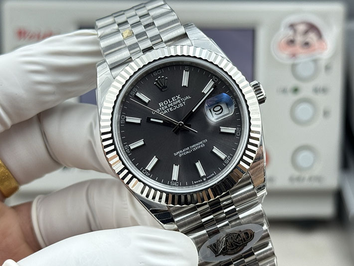 最高級ロレックススーパーコピー ROLEX デイトジャスト41 スレートローマ オイスター ステンレススチール ブラック 2630185 ロレックス コピー 工場 - 画像 (8)