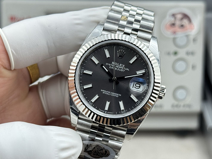 最高級ロレックススーパーコピー ROLEX デイトジャスト41 スレートローマ オイスター ステンレススチール ブラック 2630185 ロレックス コピー 工場 - 画像 (7)