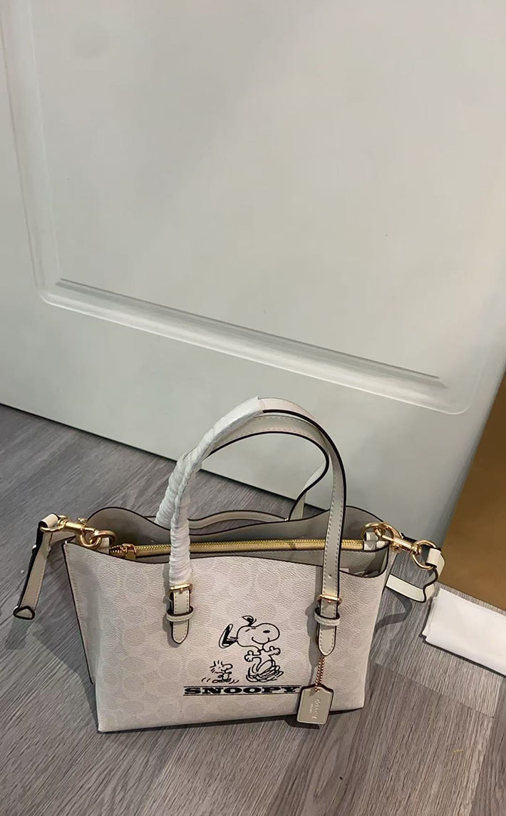 最高級コーチスーパーコピー COACH モリー トート バッグ 25 シグネチャー キャンバス スヌーピー チョークマルチ 2629235 コーチ トートバッグ アウトレット - 画像 (7)