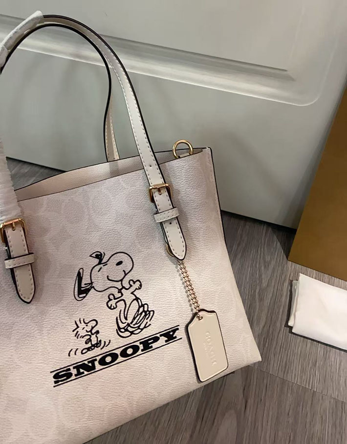 最高級コーチスーパーコピー COACH モリー トート バッグ 25 シグネチャー キャンバス スヌーピー チョークマルチ 2629235 コーチ トートバッグ アウトレット - 画像 (6)