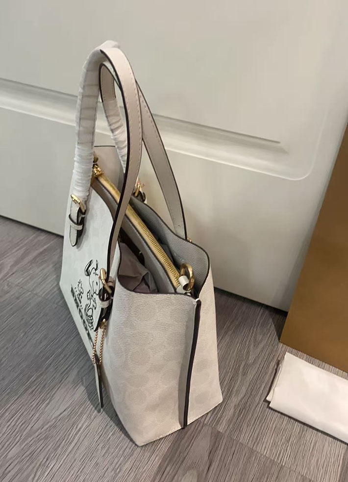 最高級コーチスーパーコピー COACH モリー トート バッグ 25 シグネチャー キャンバス スヌーピー チョークマルチ 2629235 コーチ トートバッグ アウトレット - 画像 (5)