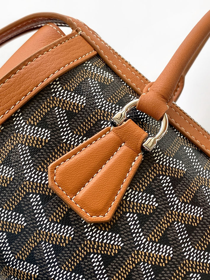 最高級ゴヤールスーパーコピー GOYARD ボンボニエールバッグ ハンドバッグ ブラック&タン BONBONPMLTY01CL03P ゴヤール バッグ 公式 - 画像 (5)