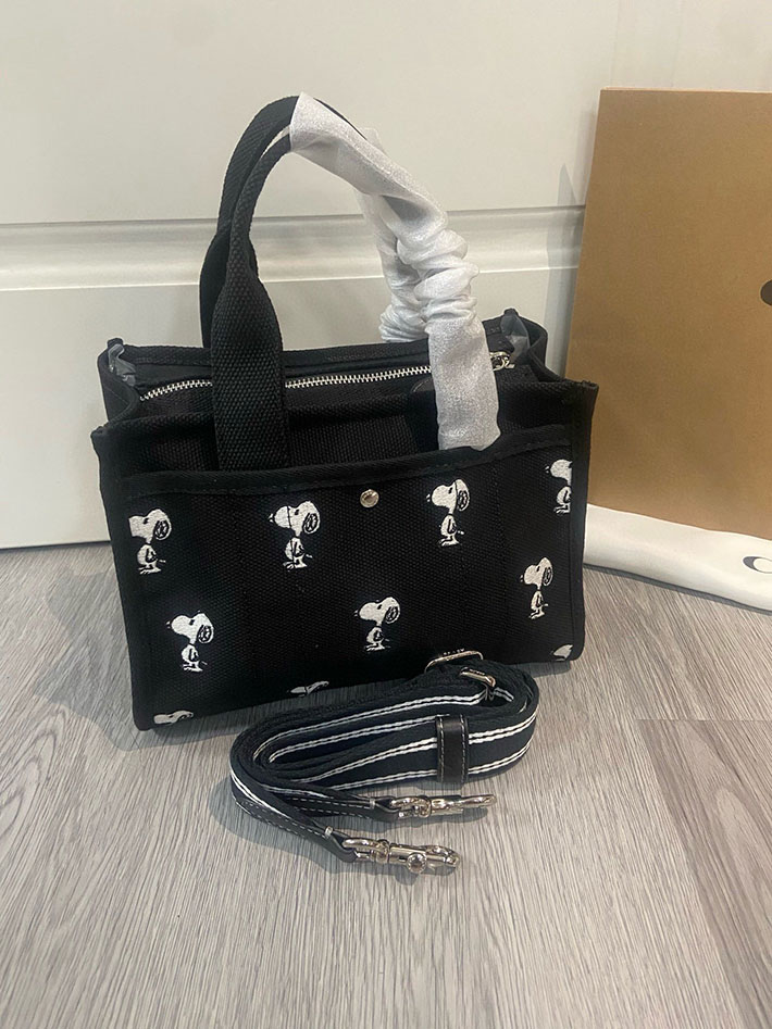 最高級コーチスーパーコピー COACH スヌーピー ピーナッツ コラボ トート バッグ ショルダーバッグ ブラック 2629323 コーチ トートバッグ アウトレット - 画像 (9)