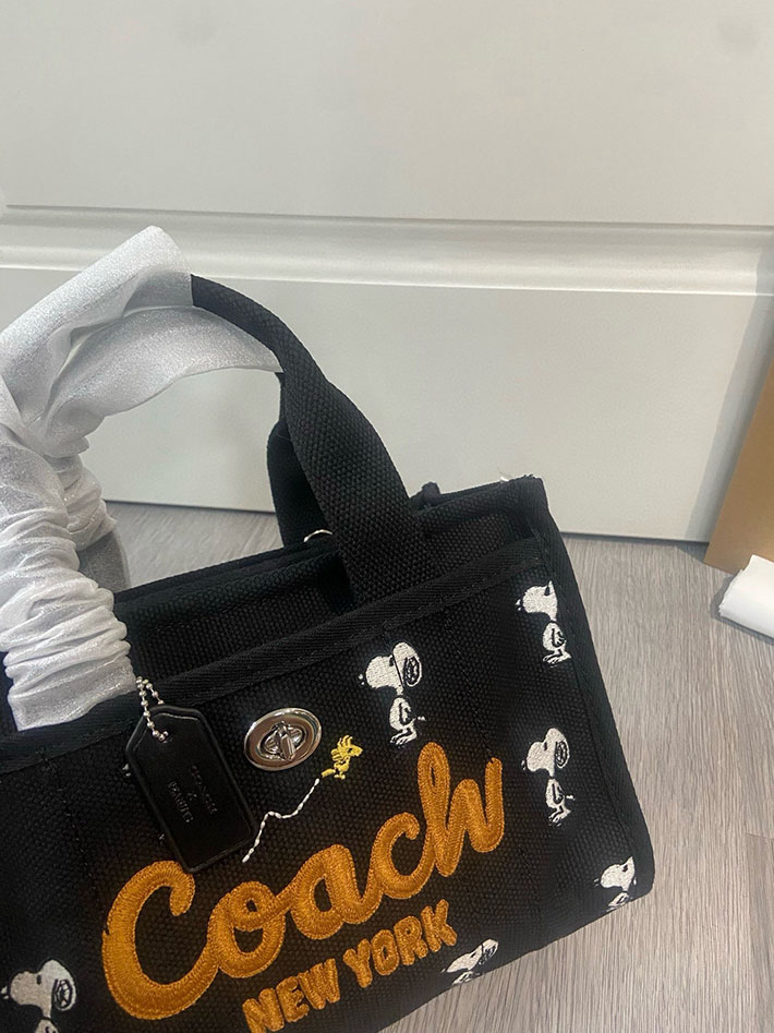最高級コーチスーパーコピー COACH スヌーピー ピーナッツ コラボ トート バッグ ショルダーバッグ ブラック 2629323 コーチ トートバッグ アウトレット - 画像 (6)