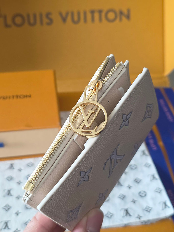 ルイヴィトン販売店舗 財布 レディース LV ポルトフォイユ・リサ モノグラム・ミルキーホワイト、ブルー M27742 ルイヴィトン 財布 二つ折り - 画像 (8)