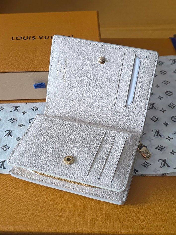 ルイヴィトン販売店舗 財布 レディース LV ポルトフォイユ・クレア モノグラム・ミルキーホワイト、ブルー M28274 ルイヴィトン 財布 新作 - 画像 (6)