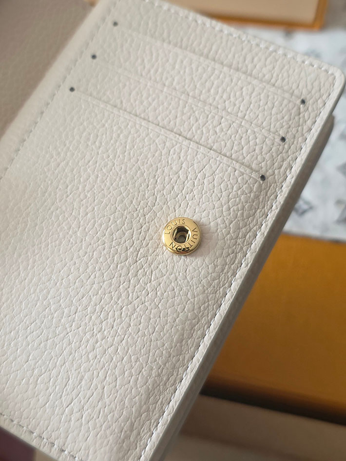 ルイヴィトン販売店舗 財布 レディース LV ポルトフォイユ・クレア モノグラム・ミルキーホワイト、ピーチ M28275 ヴィトン 財布 ピンク モノグラム - 画像 (3)