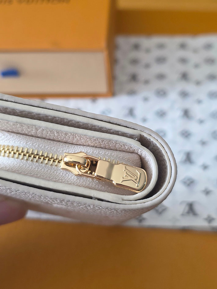 ルイヴィトン販売店舗 財布 レディース LV ポルトフォイユ・クレア モノグラム・ミルキーホワイト、ピーチ M28275 ヴィトン 財布 ピンク モノグラム - 画像 (8)