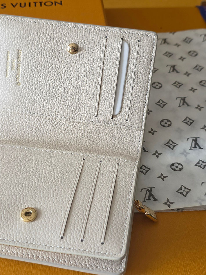 ルイヴィトン販売店舗 財布 レディース LV ポルトフォイユ・クレア モノグラム・ミルキーホワイト、ピーチ M28275 ヴィトン 財布 ピンク モノグラム - 画像 (6)