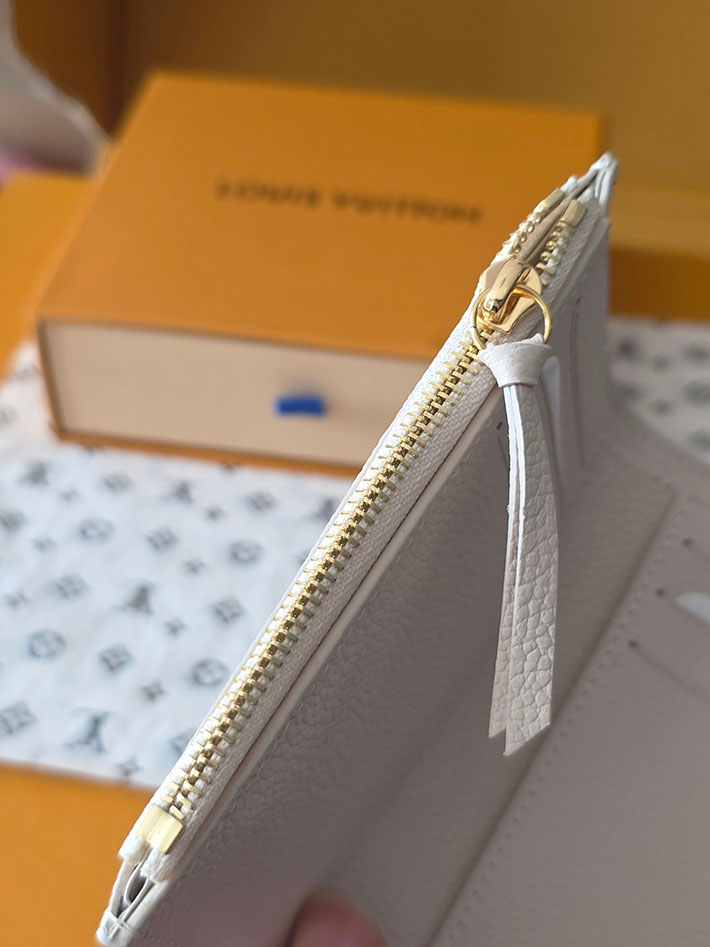 ルイヴィトン販売店舗 財布 レディース LV ポルトフォイユ・ヴィクトリーヌ ミルキーホワイト、グリーン M28249 ルイヴィトン 三 つ折り財布 レディース - 画像 (2)