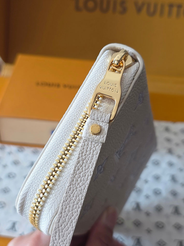 ルイヴィトン販売店舗 財布 レディース LV ジッピー・ウォレット モノグラム・ミルキーホワイト、ブルー M28131 ルイヴィトン 長財布 レディース 人気 - 画像 (7)