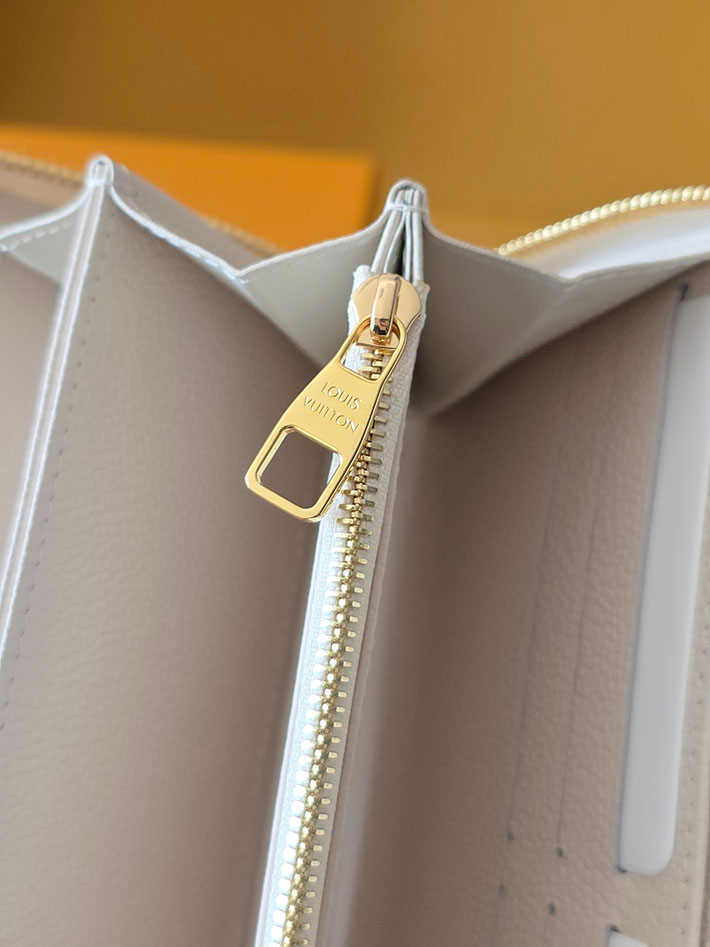 ルイヴィトン販売店舗 財布 レディース LV ジッピー・ウォレット モノグラム・ミルキーホワイト、ブルー M28131 ルイヴィトン 長財布 レディース 人気 - 画像 (5)