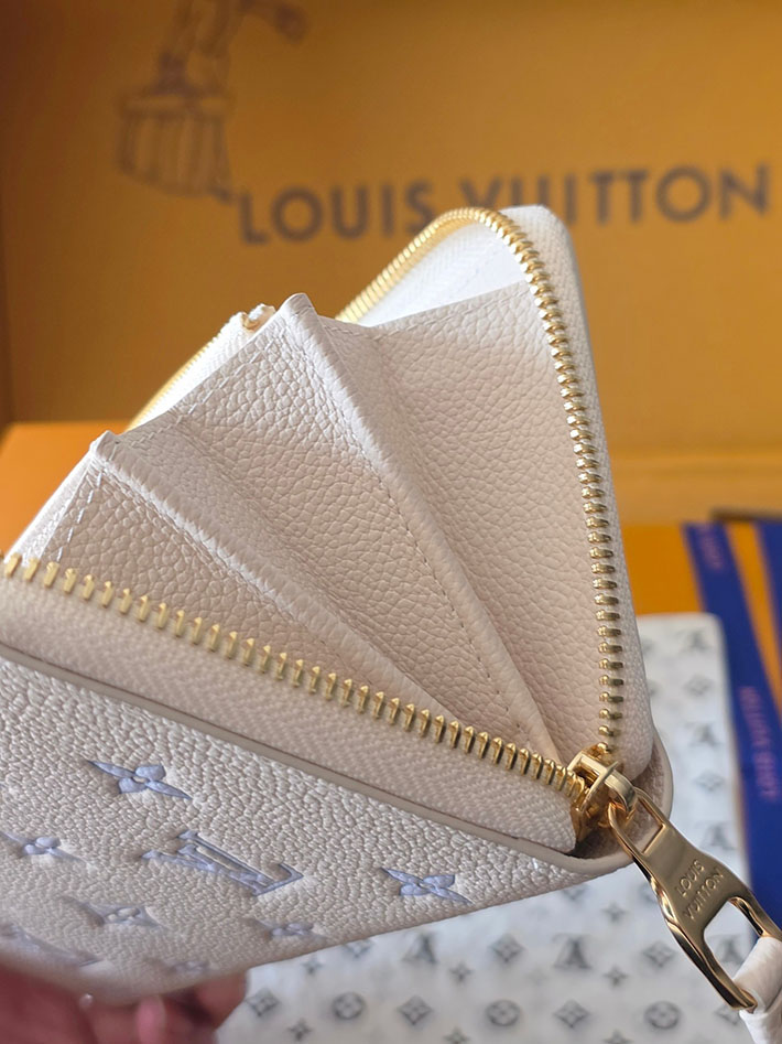 ルイヴィトン販売店舗 財布 レディース LV ジッピー・ウォレット モノグラム・ミルキーホワイト、ブルー M28131 ルイヴィトン 長財布 レディース 人気 - 画像 (2)