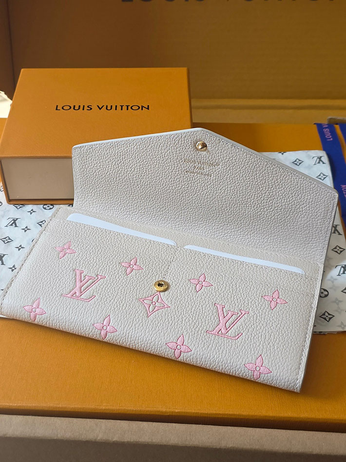 ルイヴィトン販売店舗 財布 レディース LV ポルトフォイユ・サラ モノグラム・ミルキーホワイト、ピーチ 2629349 ルイヴィトン 長財布 レディース 新作 - 画像 (6)