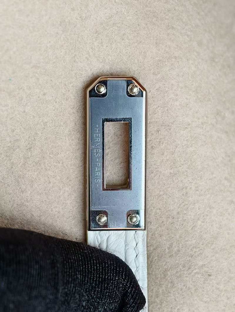 エルメス ケリーミニバッグ HERMES ケリーミニ2 外縫い ナタ クロコダイル シルバー金具 2630350 エルメス ミニケリー 定価 - 画像 (5)