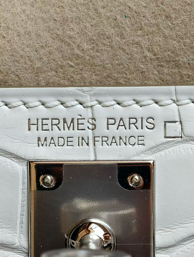 エルメス ケリーミニバッグ HERMES ケリーミニ2 外縫い ナタ クロコダイル シルバー金具 2630350 エルメス ミニケリー 定価 - 画像 (4)