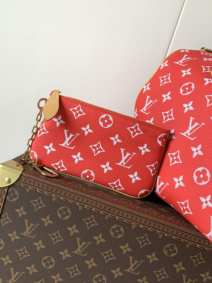 ルイヴィトン販売店舗 旅行バッグ LV スピーディ P9 バンドリエール 40 レッド カーフレザー M24420 ルイヴィトン スピーディ メンズ - 画像 (4)