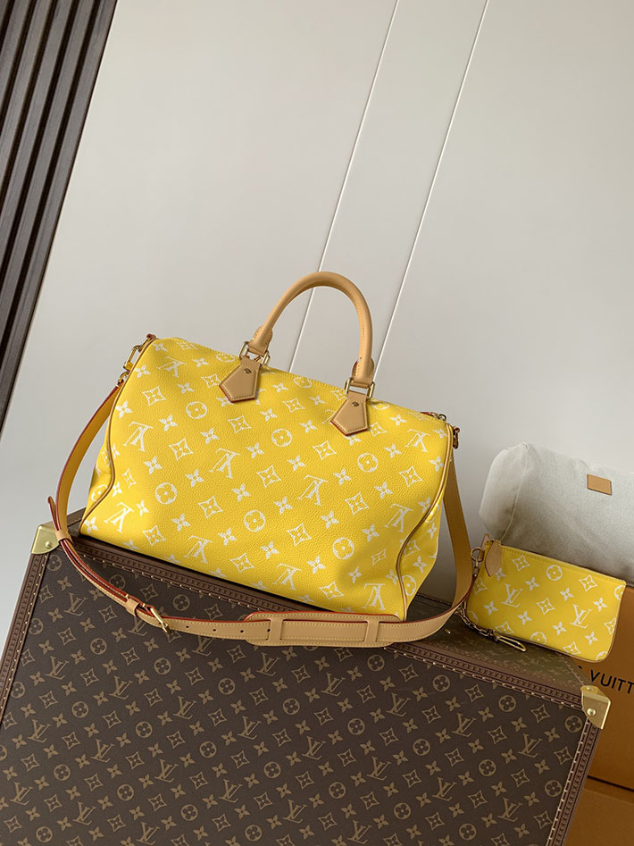 ルイヴィトン販売店舗 旅行バッグ LV スピーディ P9 バンドリエール 40 イエロー カーフレザー M24419 ルイヴィトン ボストンバッグ メンズ - 画像 (8)