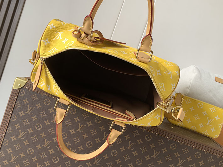 ルイヴィトン販売店舗 旅行バッグ LV スピーディ P9 バンドリエール 40 イエロー カーフレザー M24419 ルイヴィトン ボストンバッグ メンズ - 画像 (3)