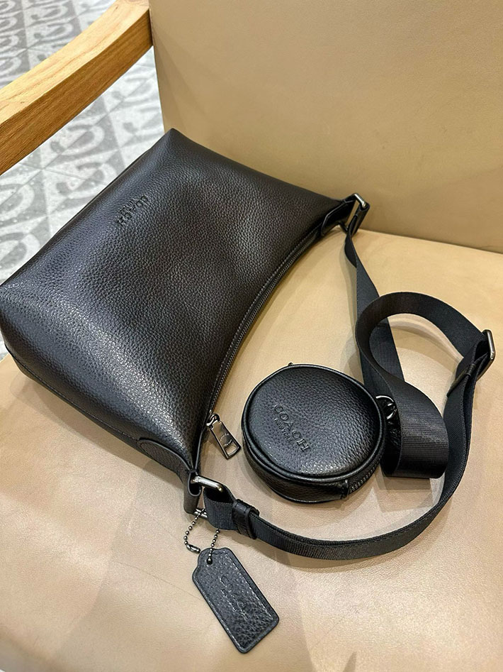 コーチ バッグ アウトレット COACH スモール フィン クロスボディ バッグ・ポーチ ブラック CCG20 QB/BK コーチ バッグ 斜 めがけ 人気 メンズ - 画像 (4)