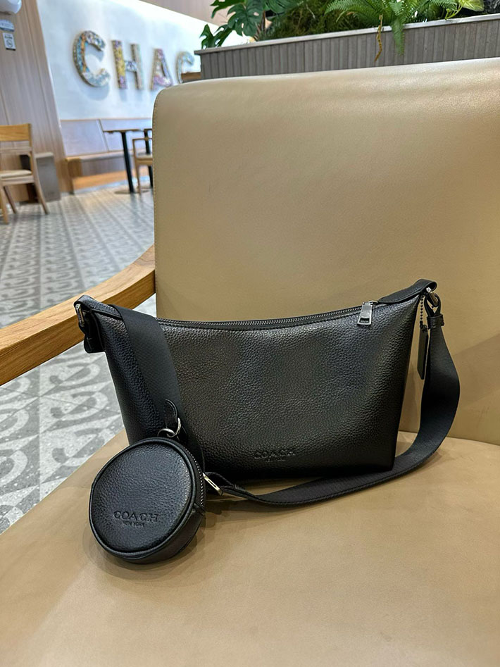 コーチ バッグ アウトレット COACH スモール フィン クロスボディ バッグ・ポーチ ブラック CCG20 QB/BK コーチ バッグ 斜 めがけ 人気 メンズ - 画像 (3)