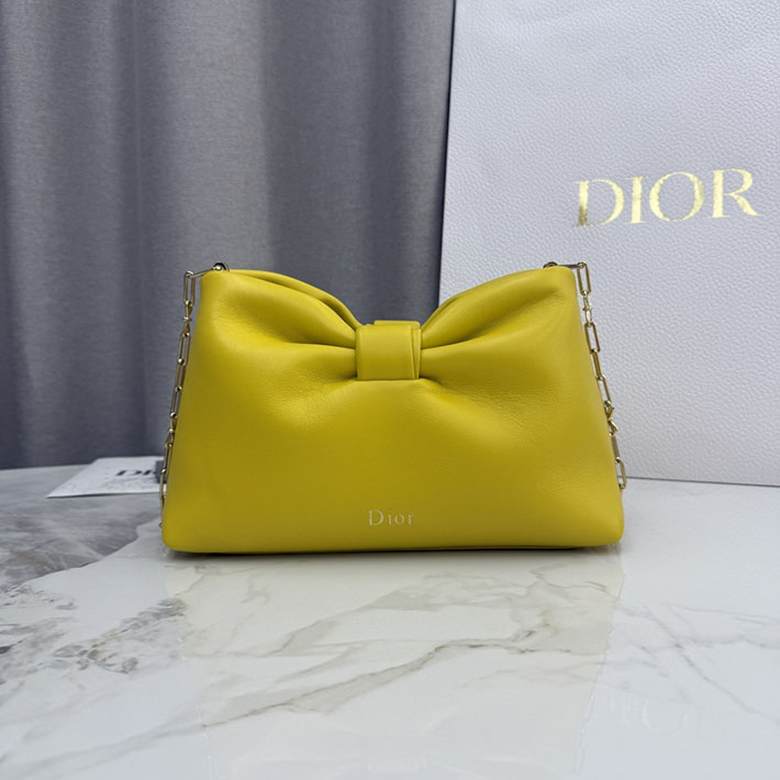 最高級ディオールスーパーコピー Dior Bow バッグ スモール ラムスキン イエロー M0715OUQO_M48Y ディオール バッグ アウトレット - 画像 (9)