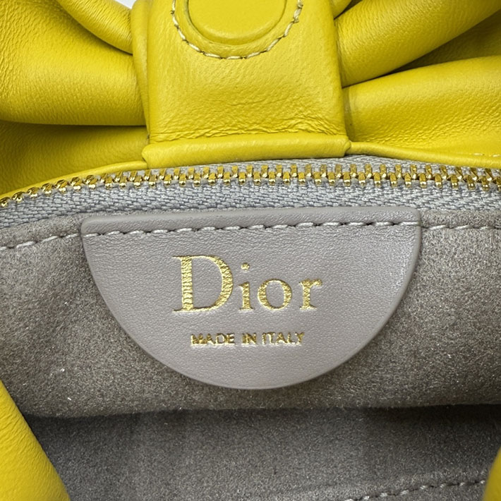 最高級ディオールスーパーコピー Dior Bow バッグ スモール ラムスキン イエロー M0715OUQO_M48Y ディオール バッグ アウトレット - 画像 (2)