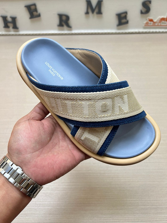 メンズ・レディース兼用 ルイヴィトン LV ブリス・ライン ミュール シューズ 靴 スライドサンダル 2629679 カジュアル ヴィトン 靴 メンズ - 画像 (2)