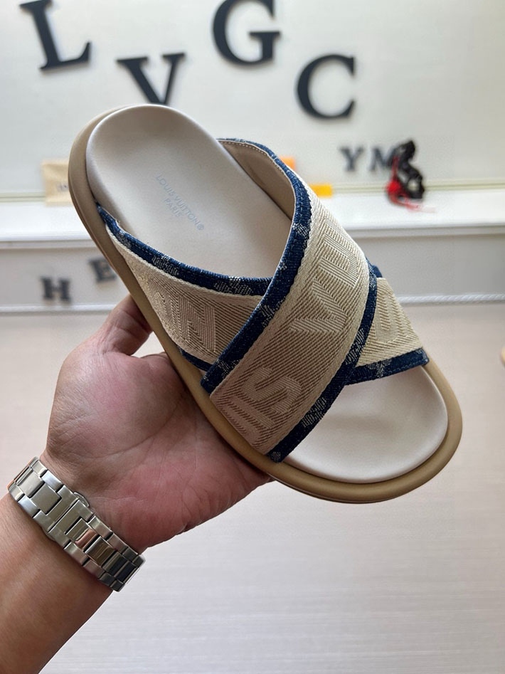 メンズ・レディース兼用 ルイヴィトン LV ブリス・ライン ミュール シューズ 靴 スライドサンダル 2629685 ルイヴィトン 靴 安い - 画像 (2)