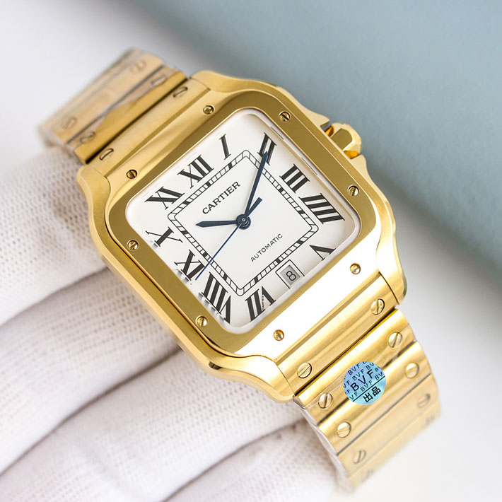 最高級カルティエスーパーコピー Cartier サントス ドゥカルティエ ウォッチ LM シルバー文字盤 腕時計 WGSA0018 カルティエ 時計 メンズ - 画像 (8)