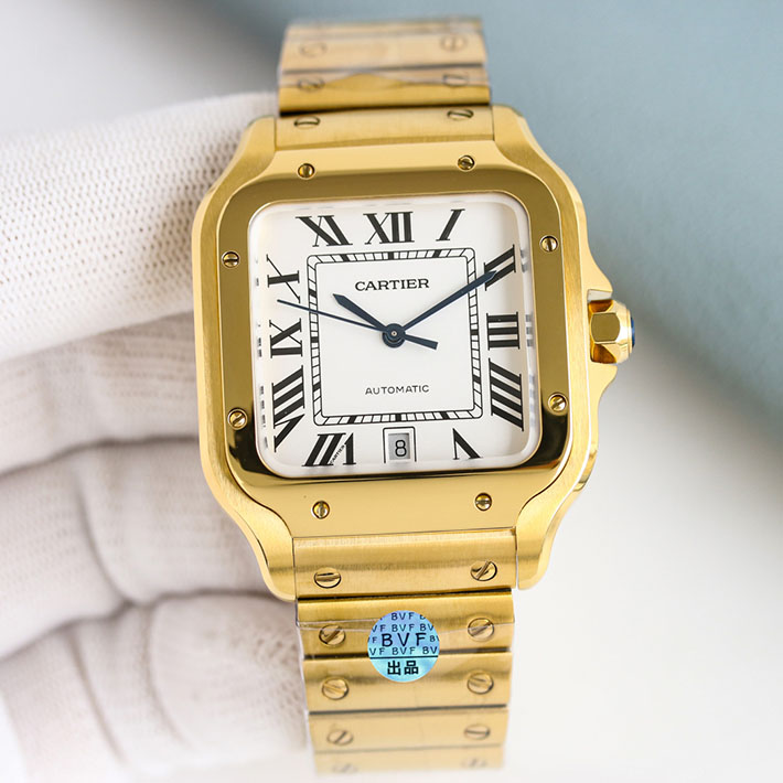 最高級カルティエスーパーコピー Cartier サントス ドゥカルティエ ウォッチ LM シルバー文字盤 腕時計 WGSA0018 カルティエ 時計 メンズ - 画像 (7)