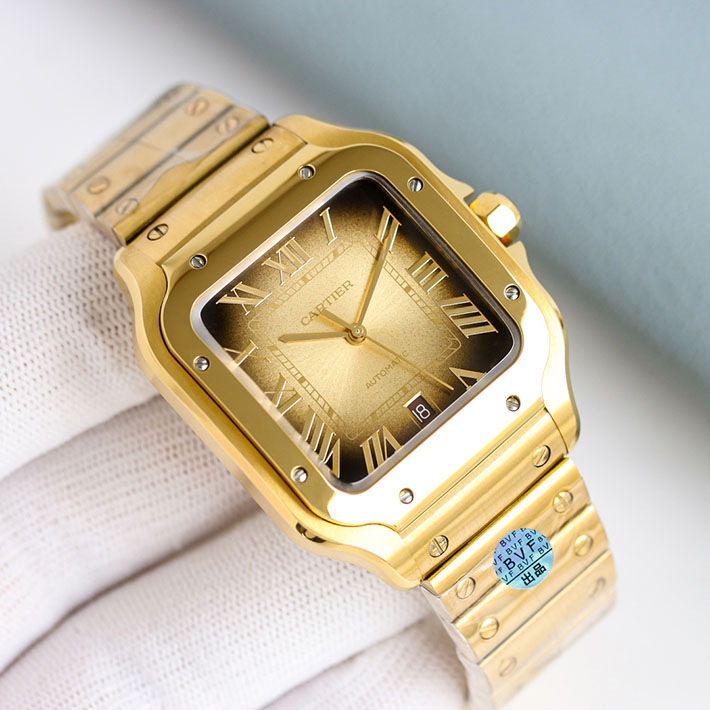 最高級カルティエスーパーコピー Cartier サントス ドゥカルティエ ウォッチ LM シルバー文字盤 腕時計 WGSA0018 カルティエ 時計 メンズ - 画像 (6)