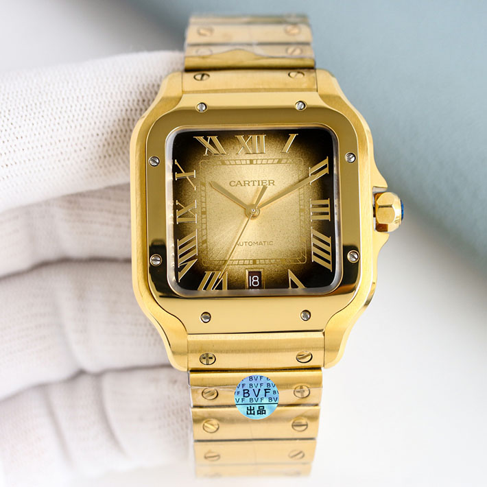 最高級カルティエスーパーコピー Cartier サントス ドゥカルティエ ウォッチ LM シルバー文字盤 腕時計 WGSA0018 カルティエ 時計 メンズ - 画像 (5)