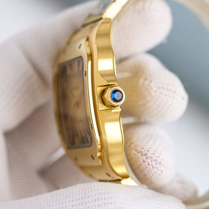 最高級カルティエスーパーコピー Cartier サントス ドゥカルティエ ウォッチ LM シルバー文字盤 腕時計 WGSA0018 カルティエ 時計 メンズ - 画像 (4)