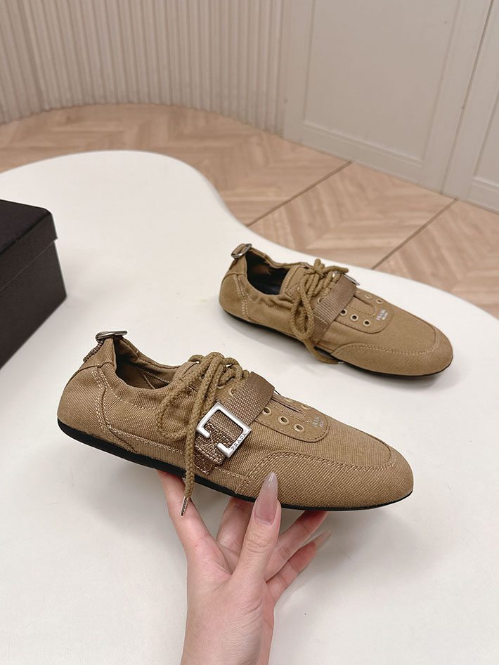最高級プラダスーパーコピー PRADA Collapse canvas sneakers with buckled strap 2629768 プラダ フラットシューズ - 画像 (3)