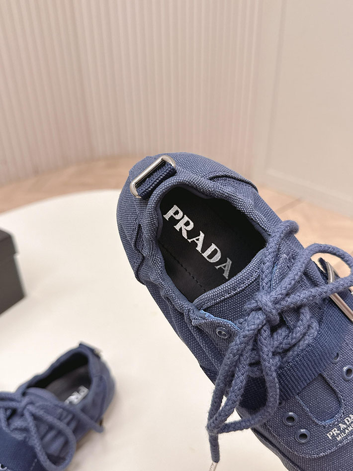 最高級プラダスーパーコピー PRADA Collapse canvas sneakers with buckled strap 2629769 プラダ バレエ シューズ アウトレット - 画像 (8)