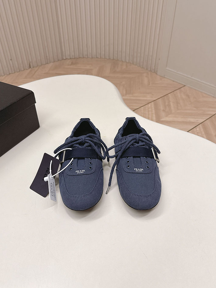 最高級プラダスーパーコピー PRADA Collapse canvas sneakers with buckled strap 2629769 プラダ バレエ シューズ アウトレット - 画像 (5)