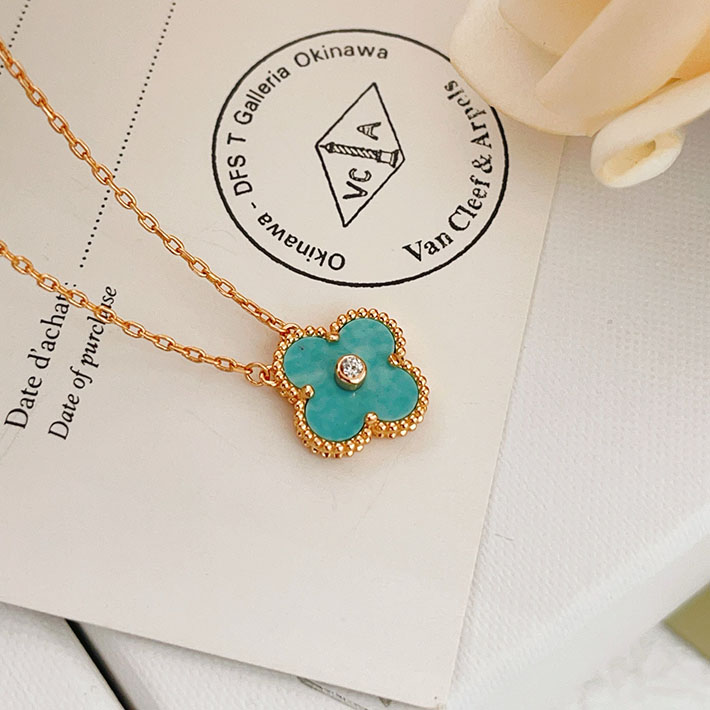 最高級ヴァンクリーフスーパーコピー ヴィンテージアルハンブラ セラドングリーンセーブル 1Pダイヤ セーブル焼 2628795 ヴァン クリーフ&アーペル ネックレス - 画像 (4)
