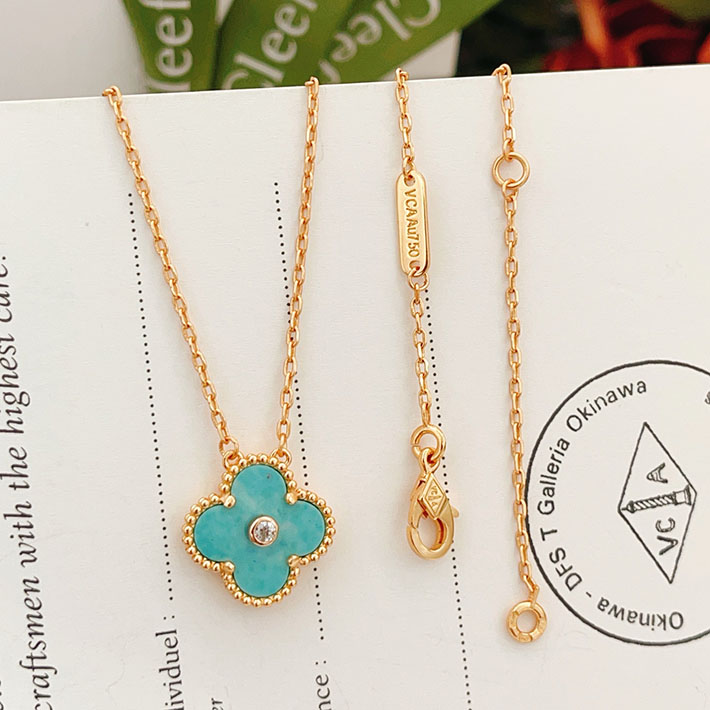 最高級ヴァンクリーフスーパーコピー ヴィンテージアルハンブラ セラドングリーンセーブル 1Pダイヤ セーブル焼 2628795 ヴァン クリーフ&アーペル ネックレス - 画像 (2)