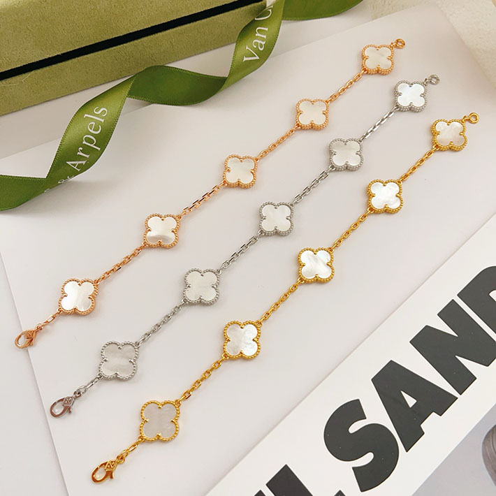 最高級ヴァンクリーフスーパーコピー ヴィンテージ アルハンブラ ブレスレット 5P ホワイトゴールド マザー オブ パール 2628849 ヴァンクリーフ ブレスレット アルハンブラ - 画像 (2)