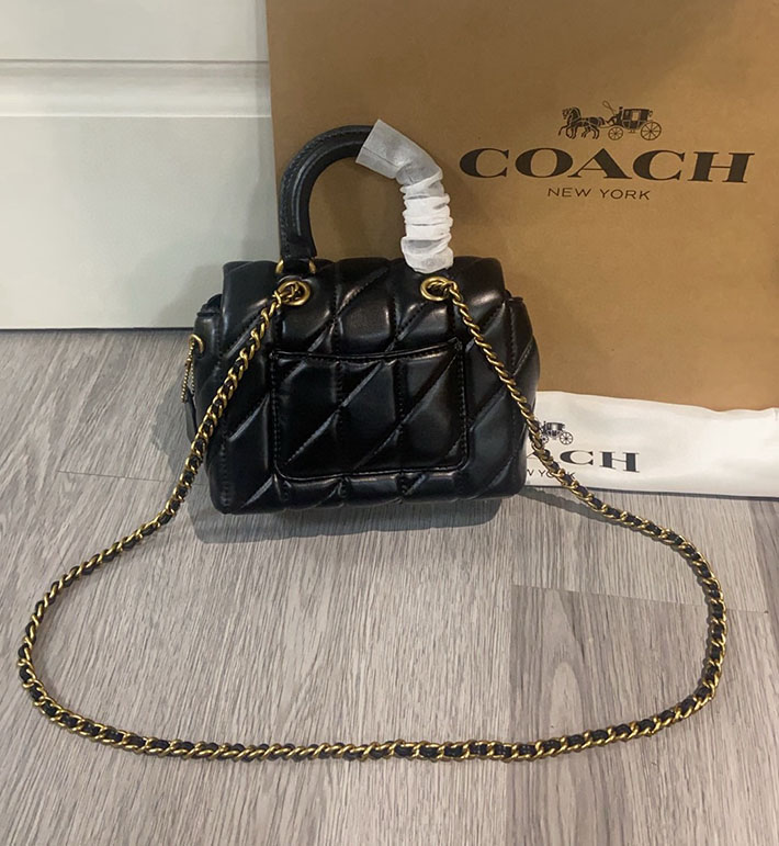 最高級コーチスーパーコピー COACH タビー トップ ハンドル バッグ・キルティング ブラック CCC12 B4/BK コーチ バッグ アウトレット - 画像 (7)