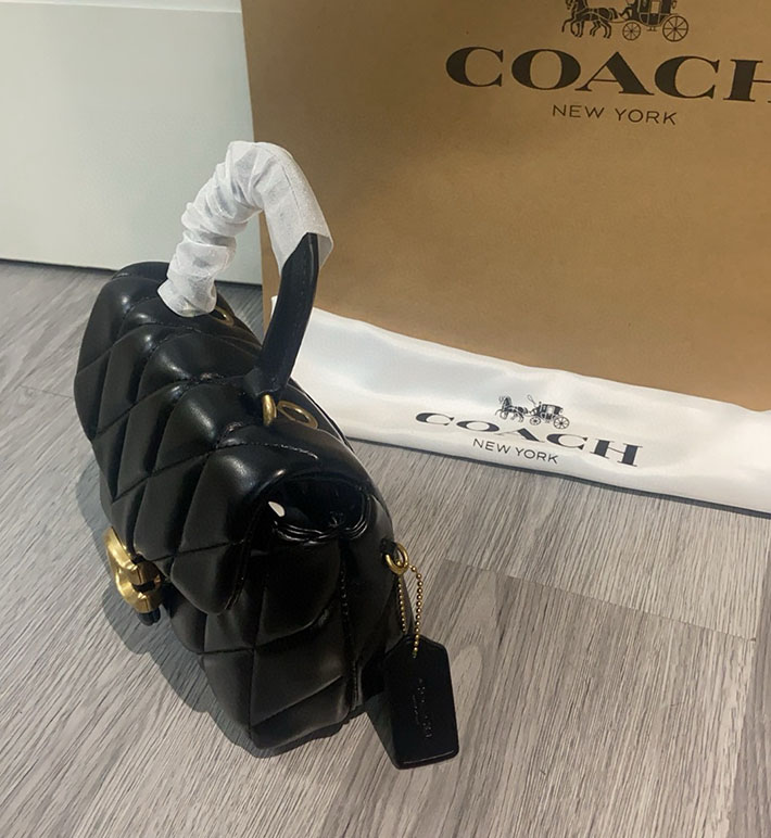 最高級コーチスーパーコピー COACH タビー トップ ハンドル バッグ・キルティング ブラック CCC12 B4/BK コーチ バッグ アウトレット - 画像 (5)