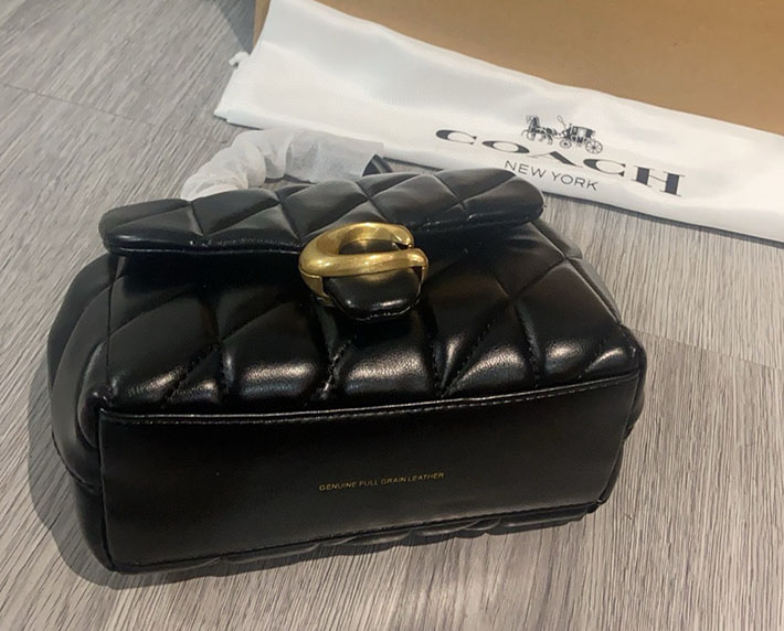 最高級コーチスーパーコピー COACH タビー トップ ハンドル バッグ・キルティング ブラック CCC12 B4/BK コーチ バッグ アウトレット - 画像 (4)