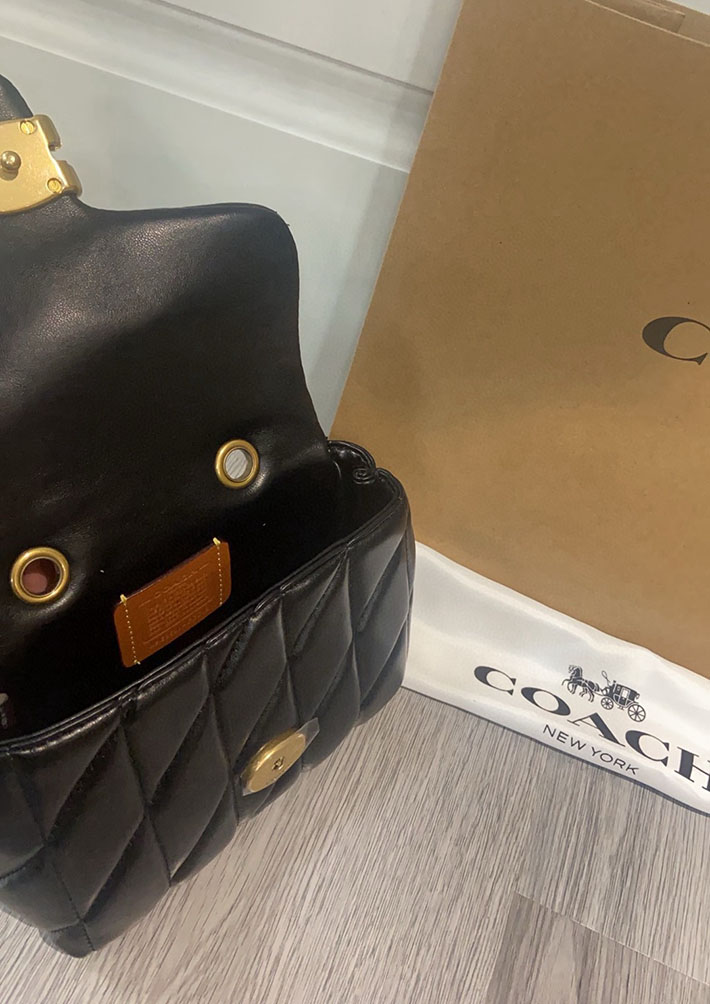 最高級コーチスーパーコピー COACH タビー トップ ハンドル バッグ・キルティング ブラック CCC12 B4/BK コーチ バッグ アウトレット - 画像 (3)