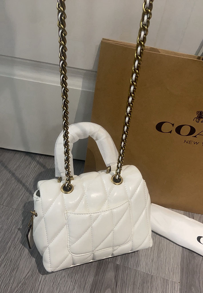 最高級コーチスーパーコピー COACH タビー トップ ハンドル バッグ・キルティング チョーク CCC12 B4/HA レディース コーチ バッグ - 画像 (8)