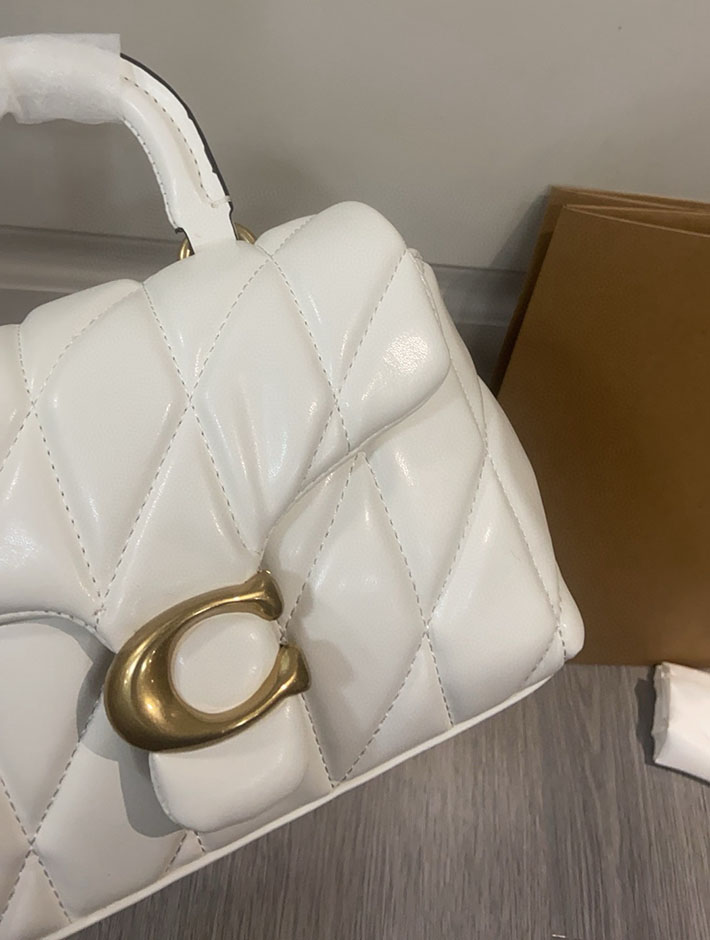 最高級コーチスーパーコピー COACH タビー トップ ハンドル バッグ・キルティング チョーク CCC12 B4/HA レディース コーチ バッグ - 画像 (7)