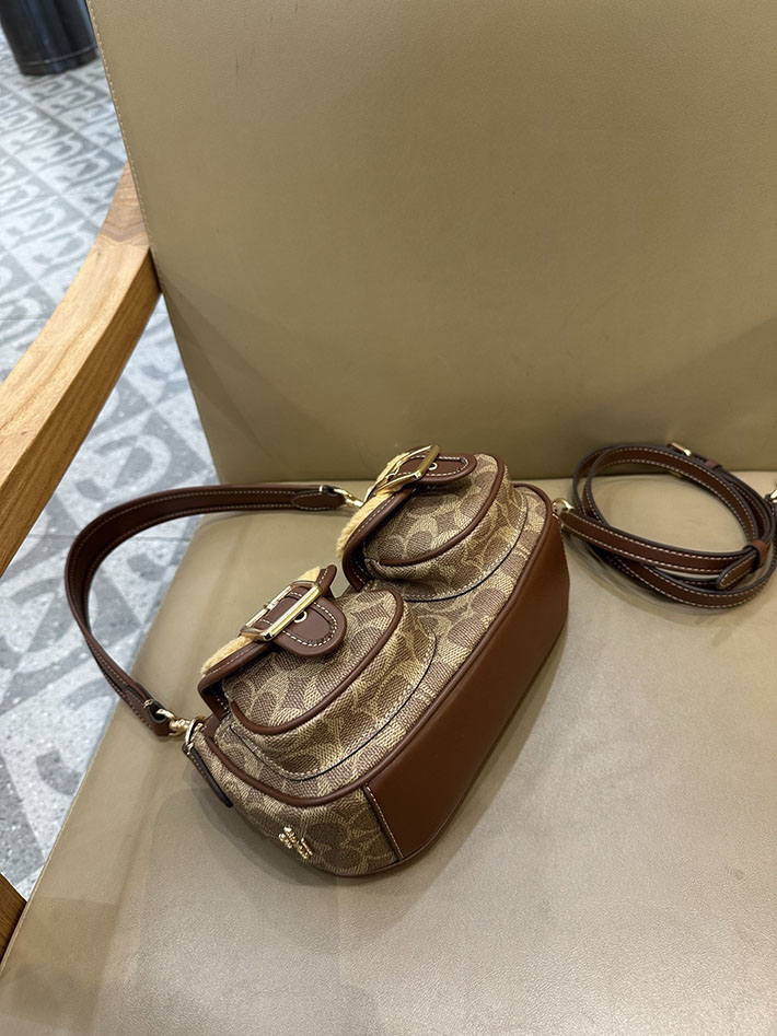 最高級コーチスーパーコピー COACH アシュトン バッグ・シグネチャー キャンバス タン ブラウン CCZ24 IMYMX コーチ バッグ 斜 めがけ レディース - 画像 (6)