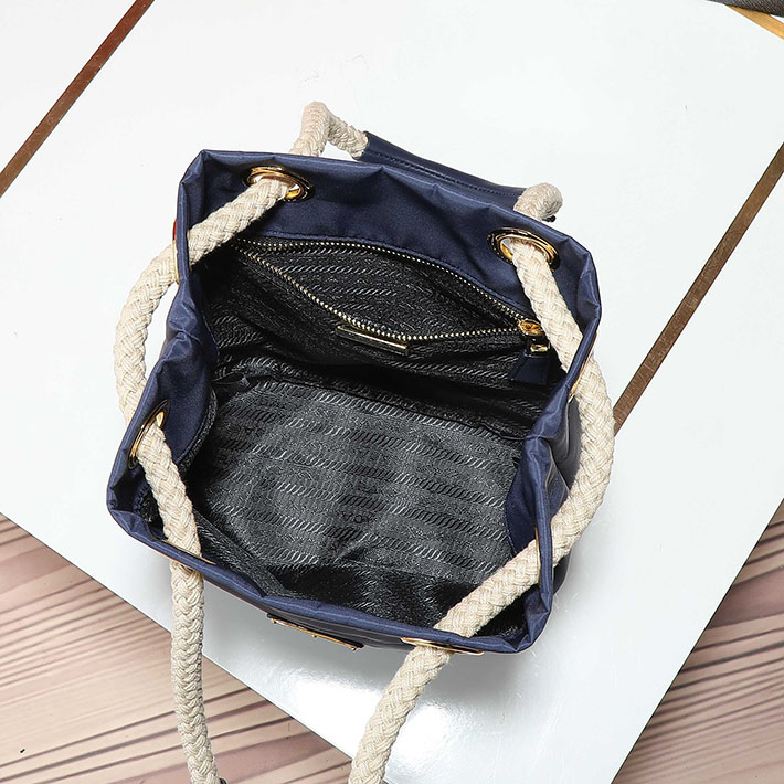 最高級プラダスーパーコピー PRADA マリナースモール Re-Nylon バケットバッグ バルティックブルー 1BE082_2HG8_F0216 プラダ バッグ ナイロン - 画像 (6)